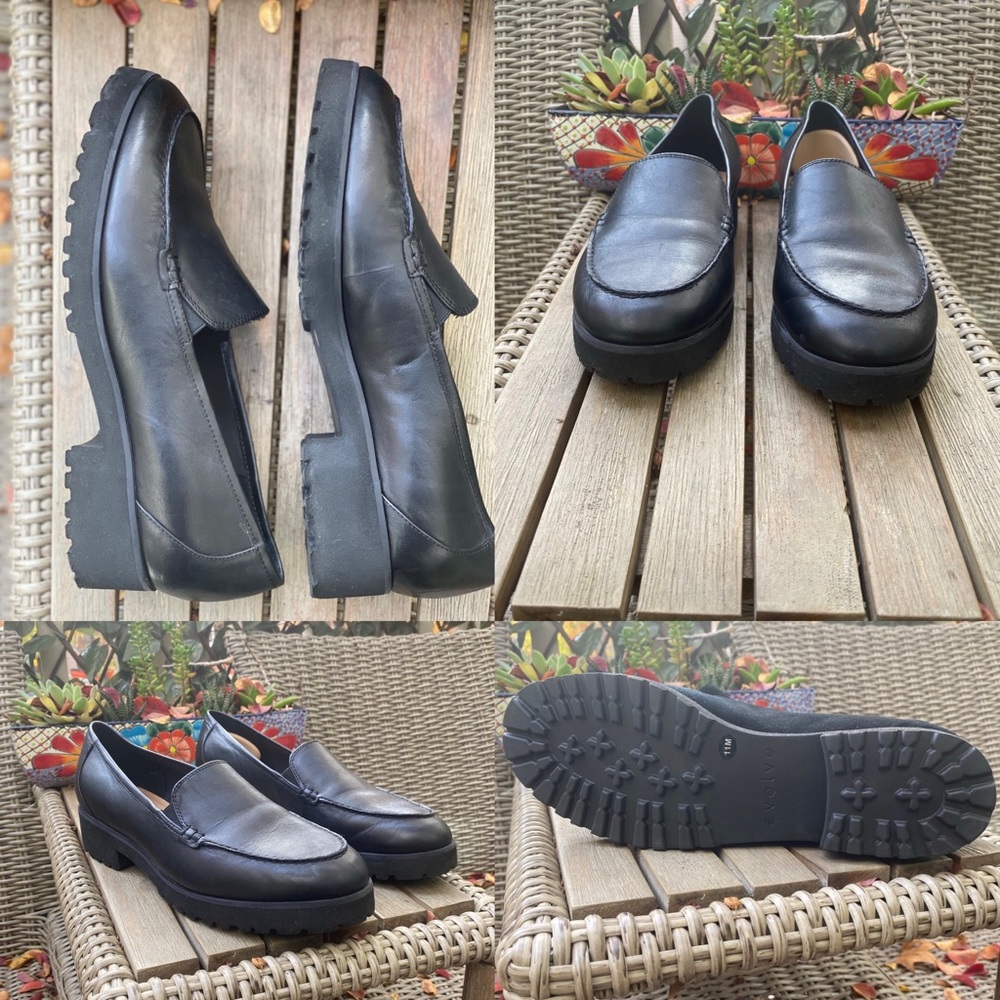Easy spirit-leather lug sole loafer